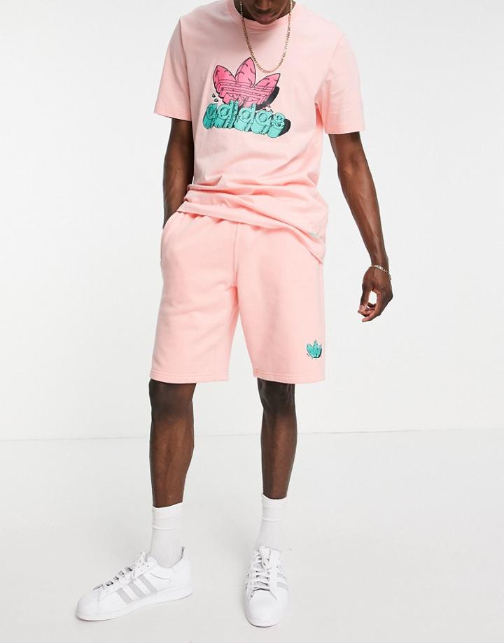 Adidas Originals 5 As Shorts In Blush-pink
