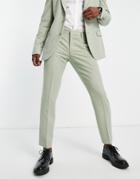 River Island Suit Pants In Pistachio-green