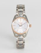 Roamer Watch With Rose Gold Detail Stainless Steel Bracelet - Silver