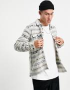 Billabong Off-shore Jacquard Flannel Shirt In Cream-copper