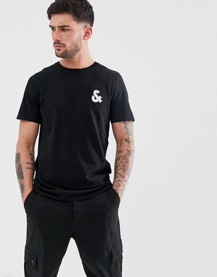 Jack & Jones Essentials Crew Neck T-shirt With Chest Logo - Black