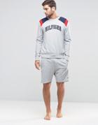 Tommy Hilfiger Color Block Lounge Shorts - Gray