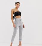 Boohoo Tie Waist Sweatpants In Gray - Gray