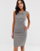 City Goddess Stephanie Pratt High Neck Cut Out Embellished Maxi Dress - Gray