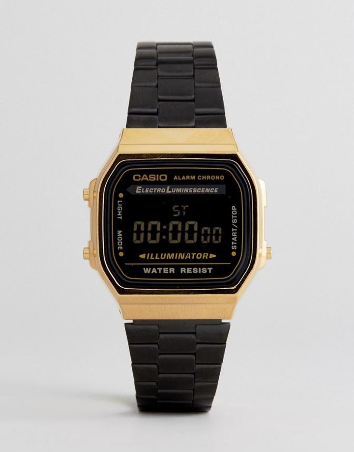 Casio A168wegb Digital Bracelet Watch In Black - Black