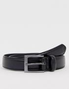 New Look Faux Leather Formal Belt In Black