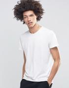 Adpt Crew Neck T-shirt With Raw Hem Detail - White