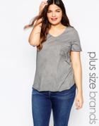 Junarose Plus Pitt T-shirt In Oil Dye - Pewter