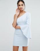 Ginger Fizz One Shoulder Mini Dress - Blue