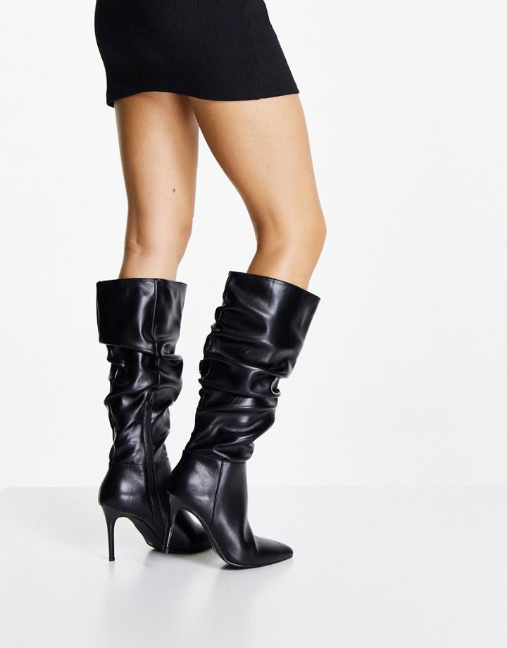 Ever New Slouchy Knee High Boots In Black