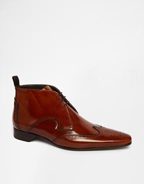 Jeffery West Brogue Short Boots - Brown