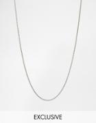 Reclaimed Vintage Woven Link Chain Necklace - Silver