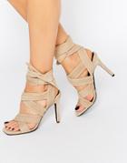 Senso Samantha Sand Suede Bow Heeled Sandals - Sand