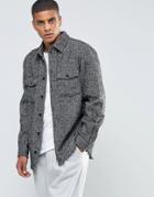 Weekday Leon Shirt Overshirt Jacket - Gray