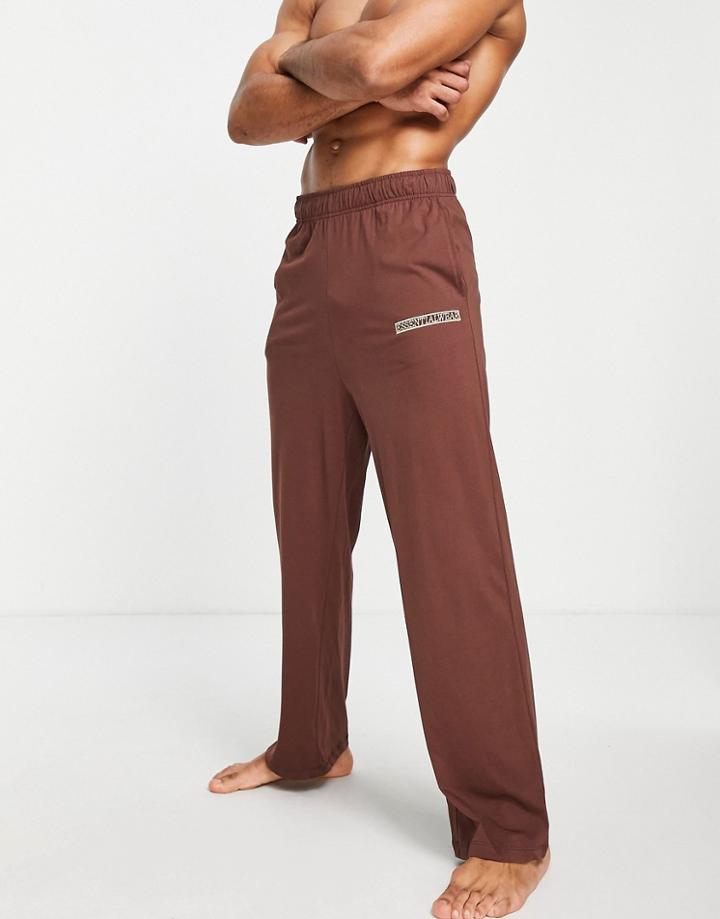 Asos Design Essentialwear Lounge Sweatpants In Brown