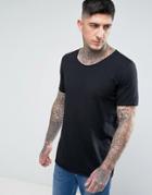 Hugo By Hugo Boss Depus Slim Fit Basic Crew T-shirt - Black