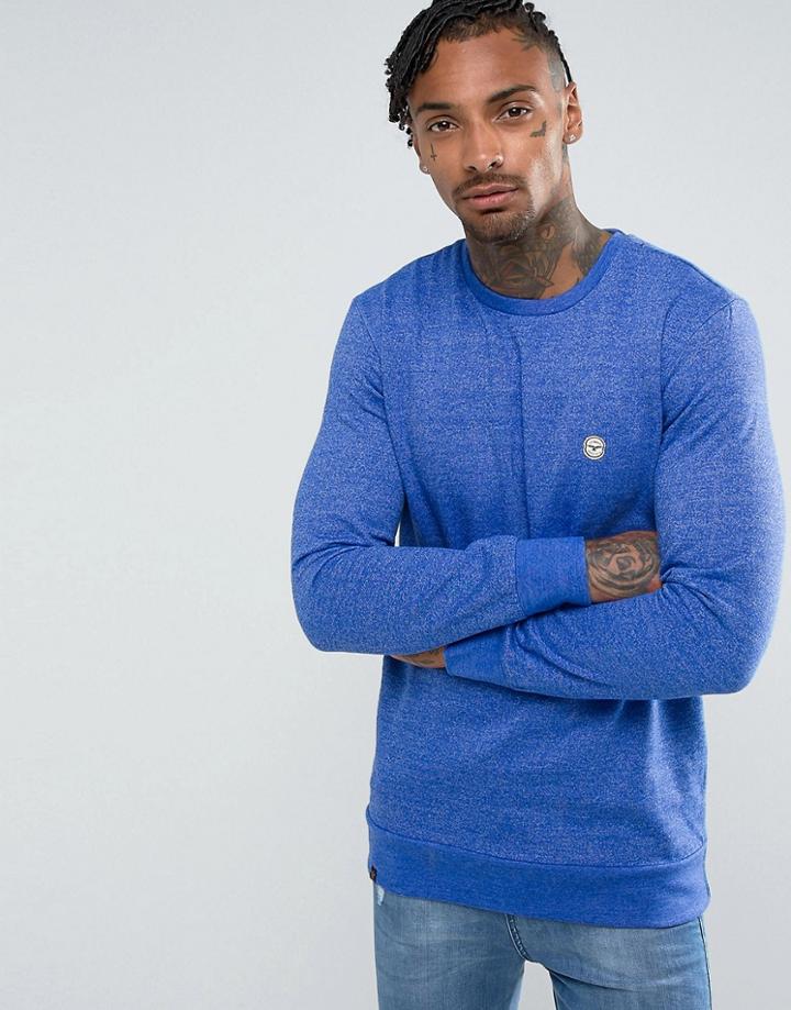 Le Breve Crew Neck Marl Sweater - Navy