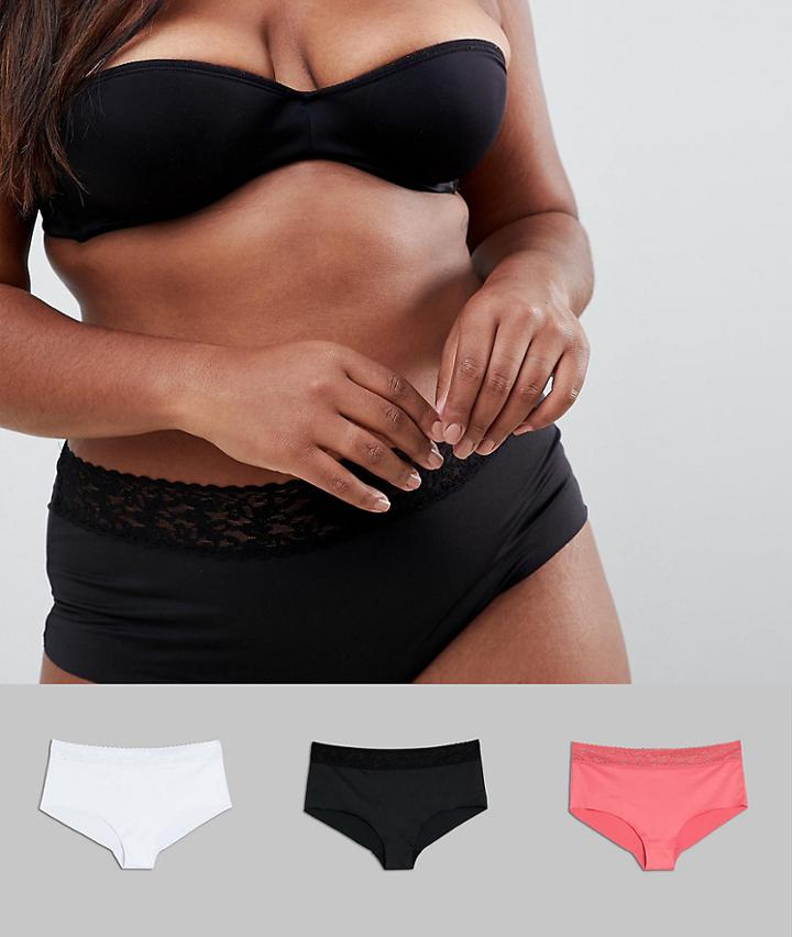 Yours 3 Pack Invisible Microfibre Shorts - Multi