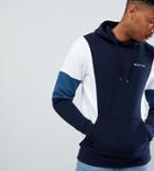 Nicce Paneled Hoodie In Navy Exclusive To Asos - Navy