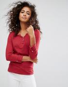 Esprit Button Front Top - Red