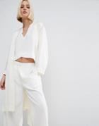 Ganni Garcia Tie Waist Kimono - White