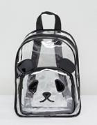 Yoki Fashion Plastic Panda Backpack - Clear
