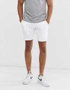 Asos Design Jersey Skinny Shorts In White - White