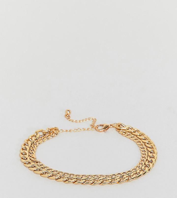 Designb Cable Chain Bracelet Pack In Gold Exclusive To Asos - Gold