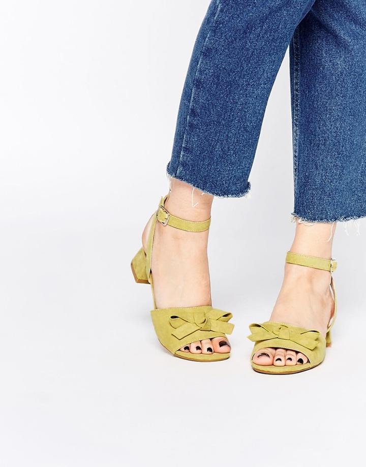Asos Fun Fun Bow Two Part Sandals - Marigold