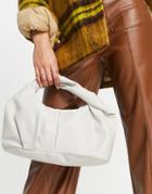 Urban Revivo Faux Leather Slouchy Purse In Off White