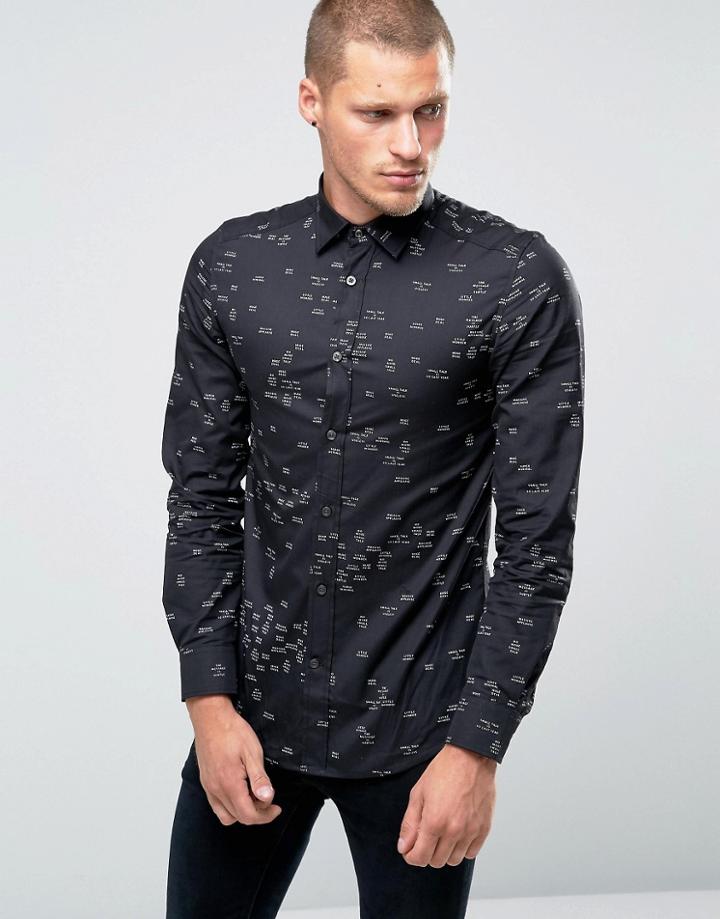 Diesel S-joys Subtle Message Shirt - Black
