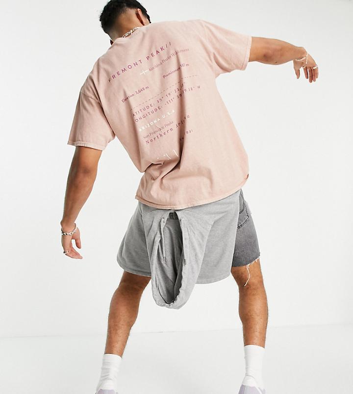 New Look Oversized T-shirt With Back Print In Mid Pink