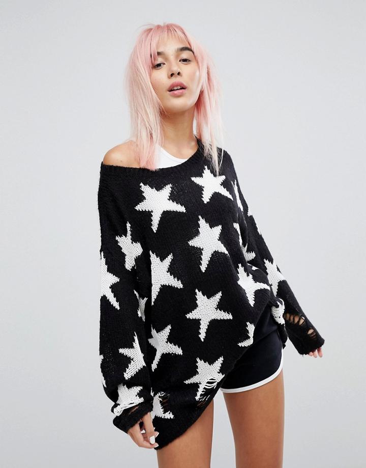 Wildfox Seeing Stars Sweater - Black