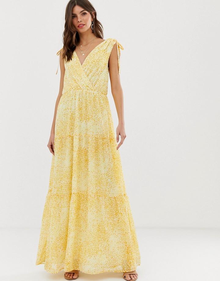 Vila Floral Wrap Maxi Dress - Multi
