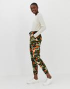 Asos Design Sweatpants In Camo Print With Orange Pop - Multi