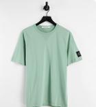 Calvin Klein Jeans Asos Exclusive Monogram Badge T-shirt In Green