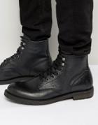 Shoe The Bear Walker Warm Leather Lace Up Boots - Black