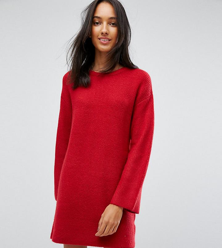 Asos Tall Knitted Oversized Mini Dress - Orange