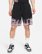 Nike Unity Swoosh Ombre Acid Wash Shorts In Black