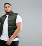 Asos 4505 Plus Packable Vest With Quilting - Green