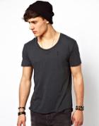 Religion Basic T-shirt With Scoop Neck - Dark Metal
