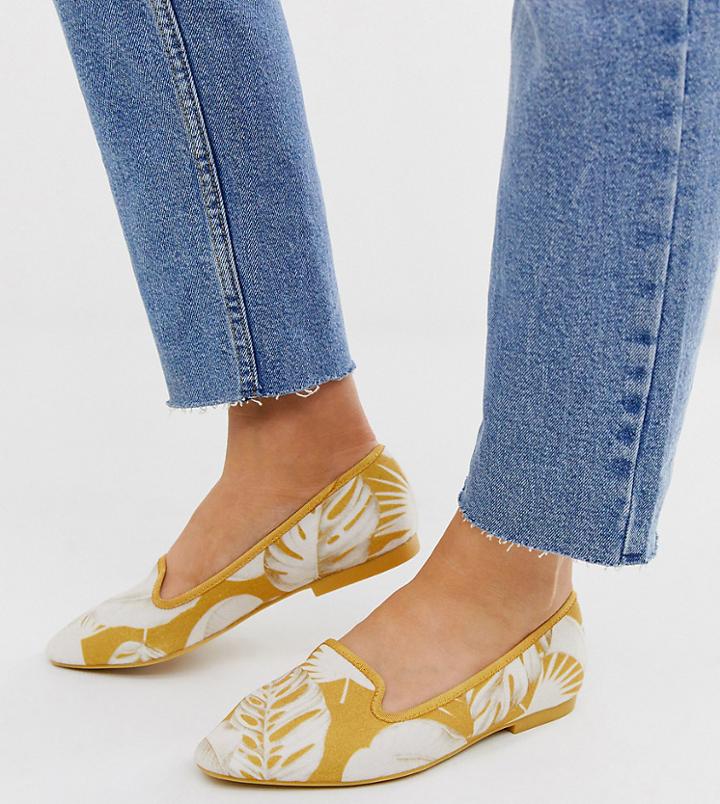 Asos Design Wide Fit Lychee Ballet Flats - Multi