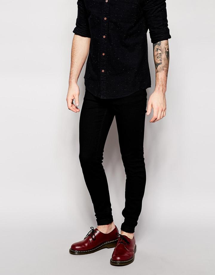 Cheap Monday Jeans Him Spray Skinny Fit Black - Black