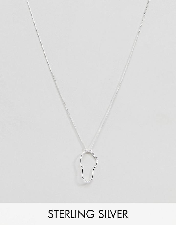Weekday Sterling Silver Blob Necklace - Silver