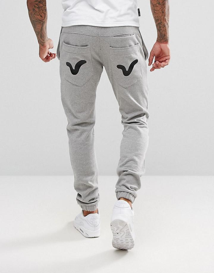 Voi Jeans Back Pocket Swirl Joggers - Gray