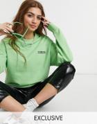 Reclaimed Vintage Inspired Sweatshirt With Multi Logo In Green