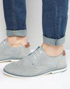 Ted Baker Jamfro Suede Brogue Shoes - Gray