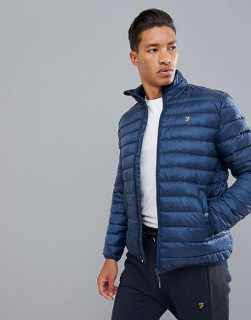 Farah Sport Shawland Padded Down Jacket In Navy - Navy