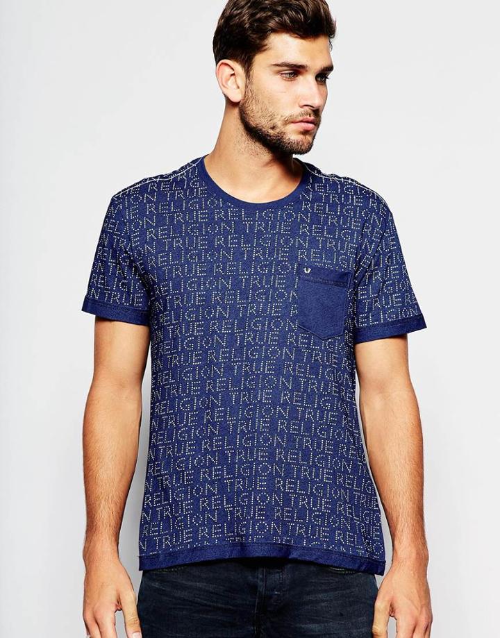 True Religion Logo T-shirt - Blue