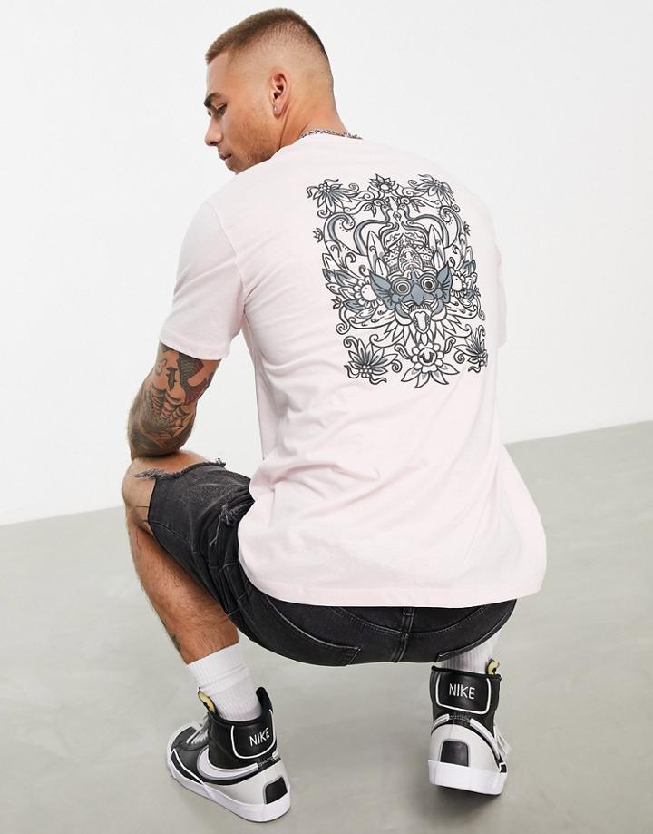 True Religion T-shirt With Back Print In Pink